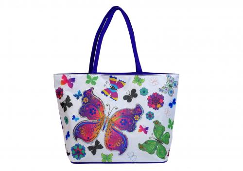 Сумка пляжная "Бабочки" (52х36х19см) 60 шт/упак Т-514 - фото 3
