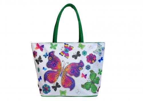 Сумка пляжная "Бабочки" (52х36х19см) 60 шт/упак Т-514 - фото 5