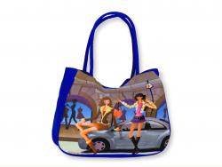 Сумка пляжная "Девушки на автомобиле" (49х36х12см)  шт/упак У-2201 - фото 2